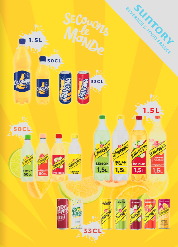 Orangina, Schweppes, Dr Pepper